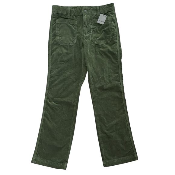 Free People High Time Kick Flare Pant Women’s 6 Army Green Mid Rise Patch Pocket - Picture 2 of 8